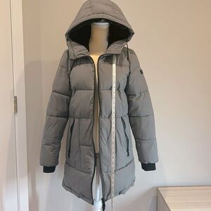 DKNY puffer jacket gray size Small